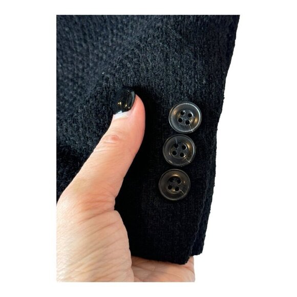Pronto Uomo Blazer Men Large‎ Black Cotton Blend Single Breasted Three Button - Picture 5 of 12